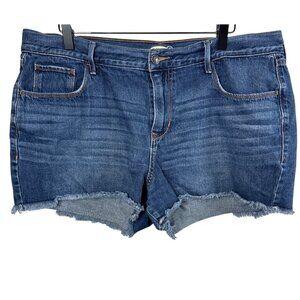 Old Navy Diva Denim Shorts Size 16 Frayed Hem Blue Cutoff Jean Shorts